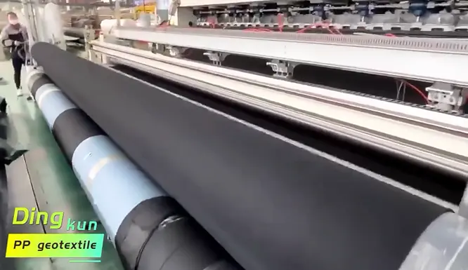 PP、PET geotextile for road reinforcemen -video-12